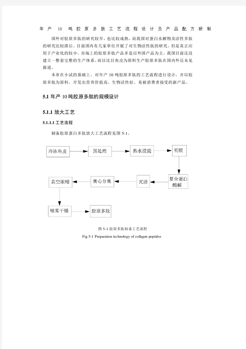 年产10吨胶原多肤工艺流程设计及产品配方研制