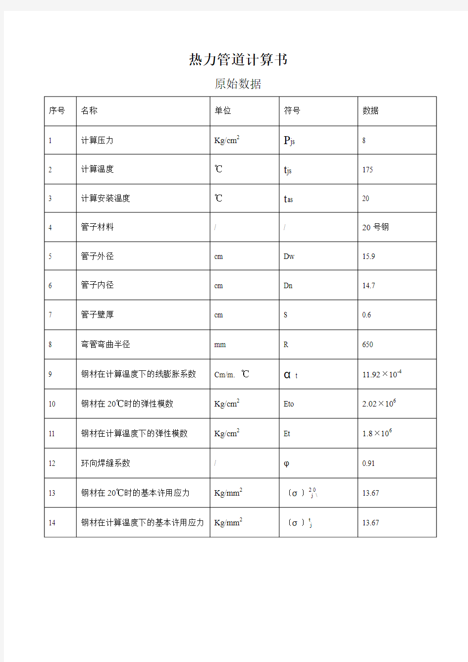 管道应力计算