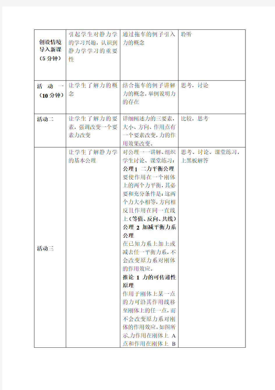 教案1(静力学基本概念及受力分析)