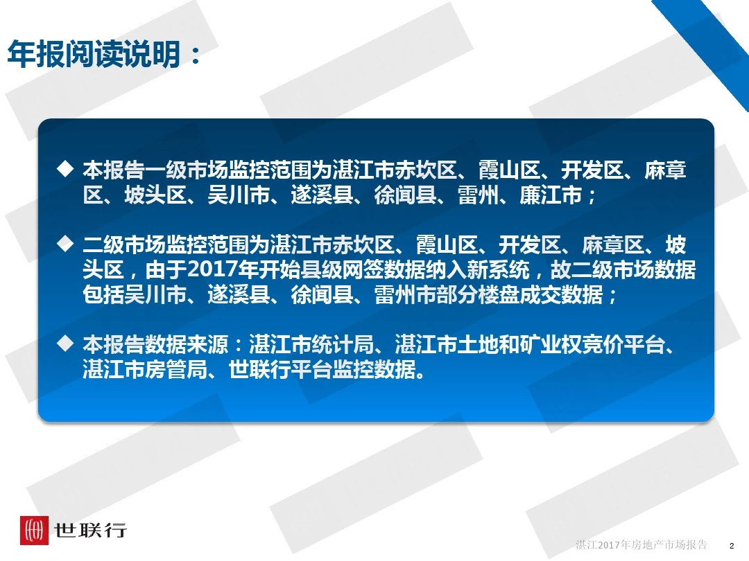 20180112_2017年湛江市房地产市场报告