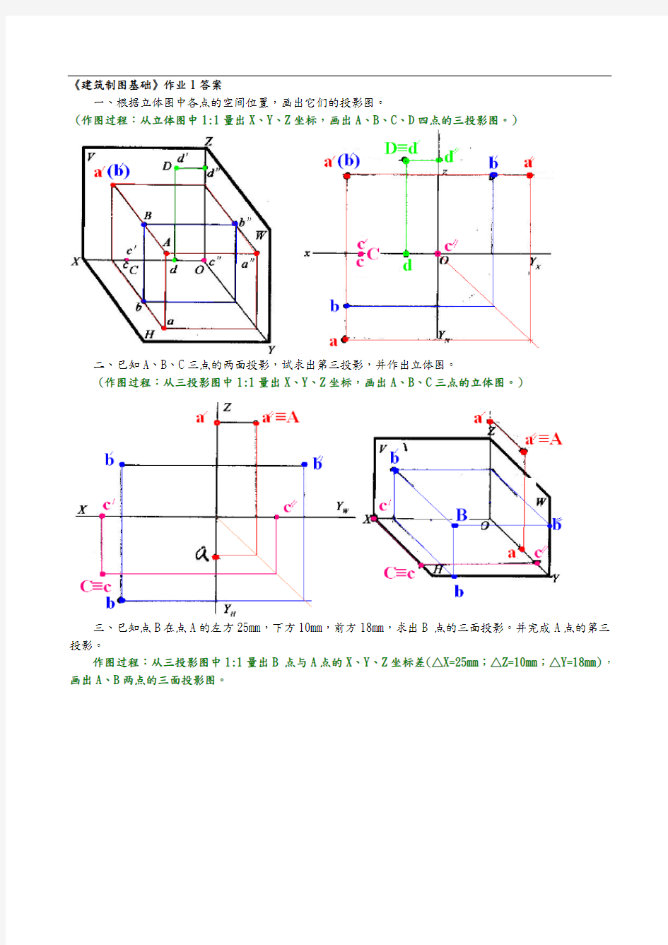 @2015年《建筑制图基础形成性考核册》1-2作业答案解析