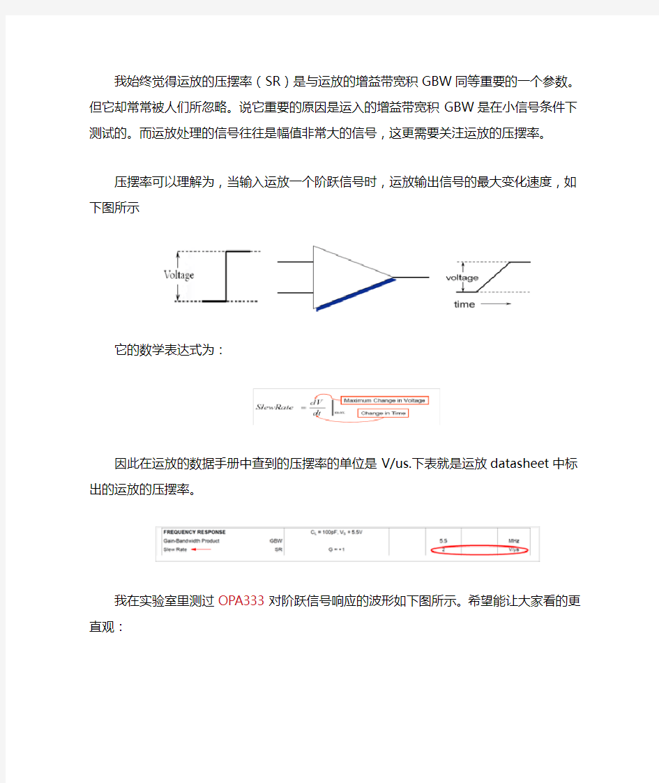 运放参数的详细解释和分析-part18_压摆率(SR)