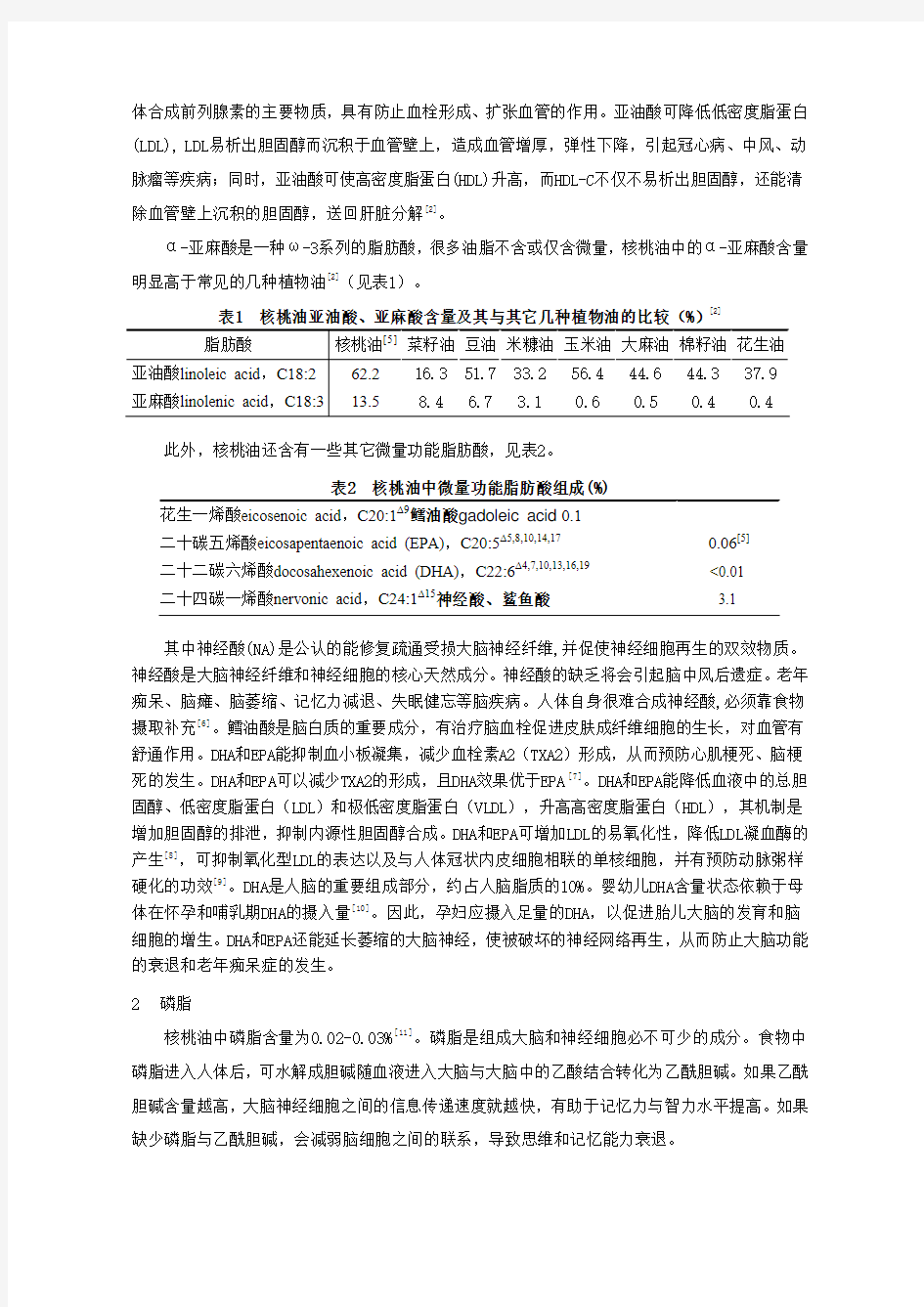 核桃油功效成分pdf