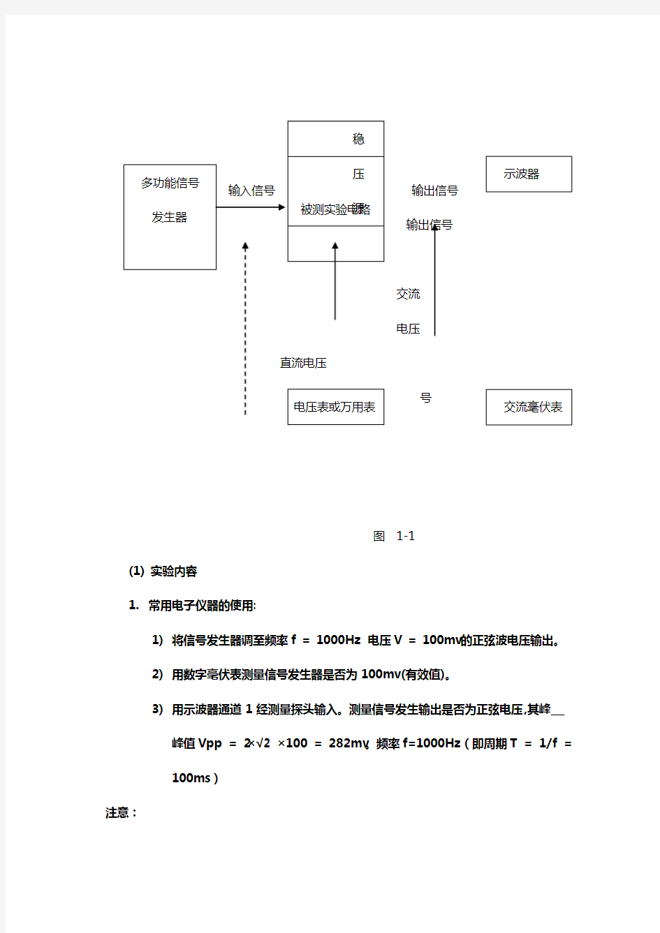 2020年(电子行业企业管理)模拟电子实验指导书(用)