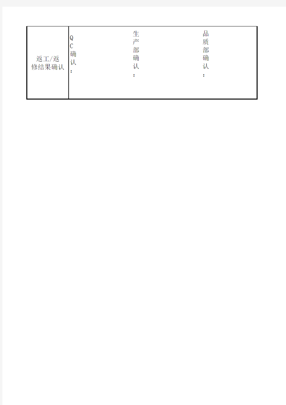 返工返修记录表