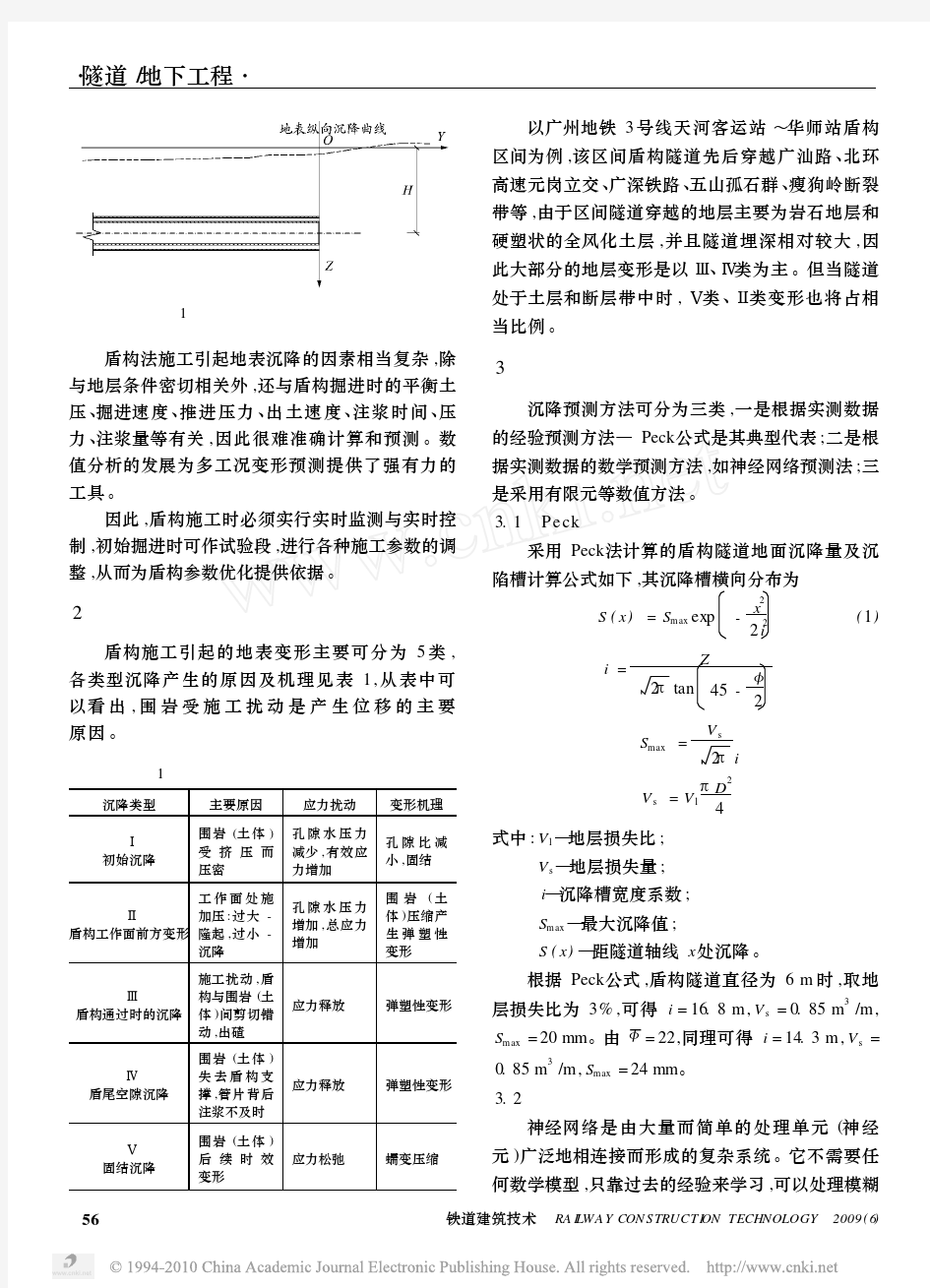 盾构施工地面沉降控制