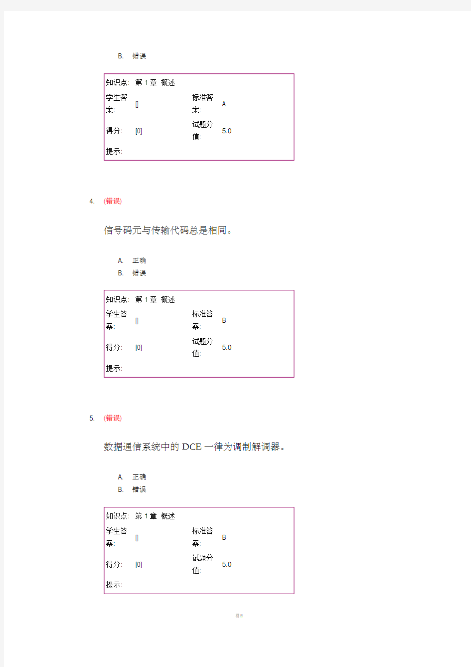 数据通信阶段作业