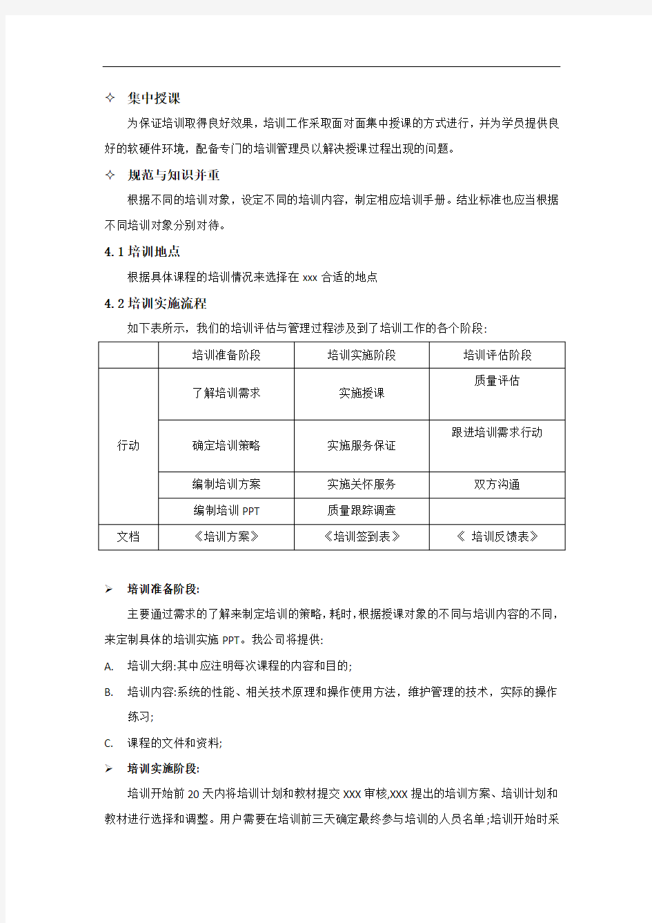 IT集成项目培训方案