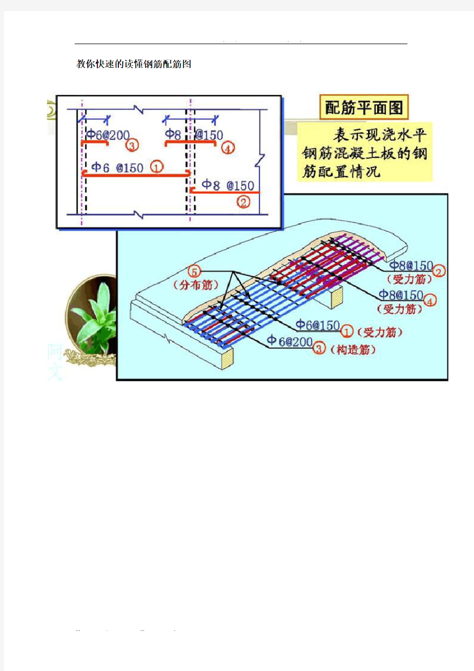 教你快速的读懂钢筋配筋图