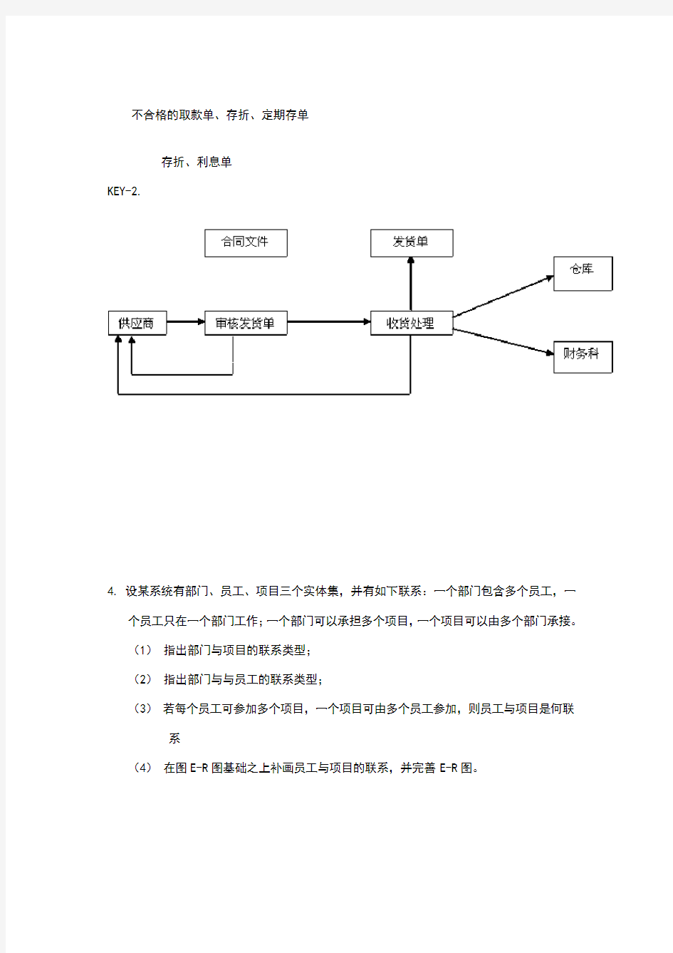 信息系统开发与管理——数据库练习题