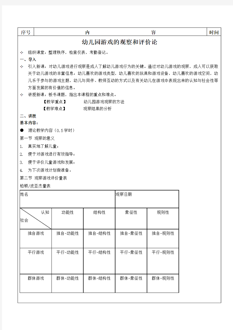 幼儿园游戏的观察和评价论 (2)