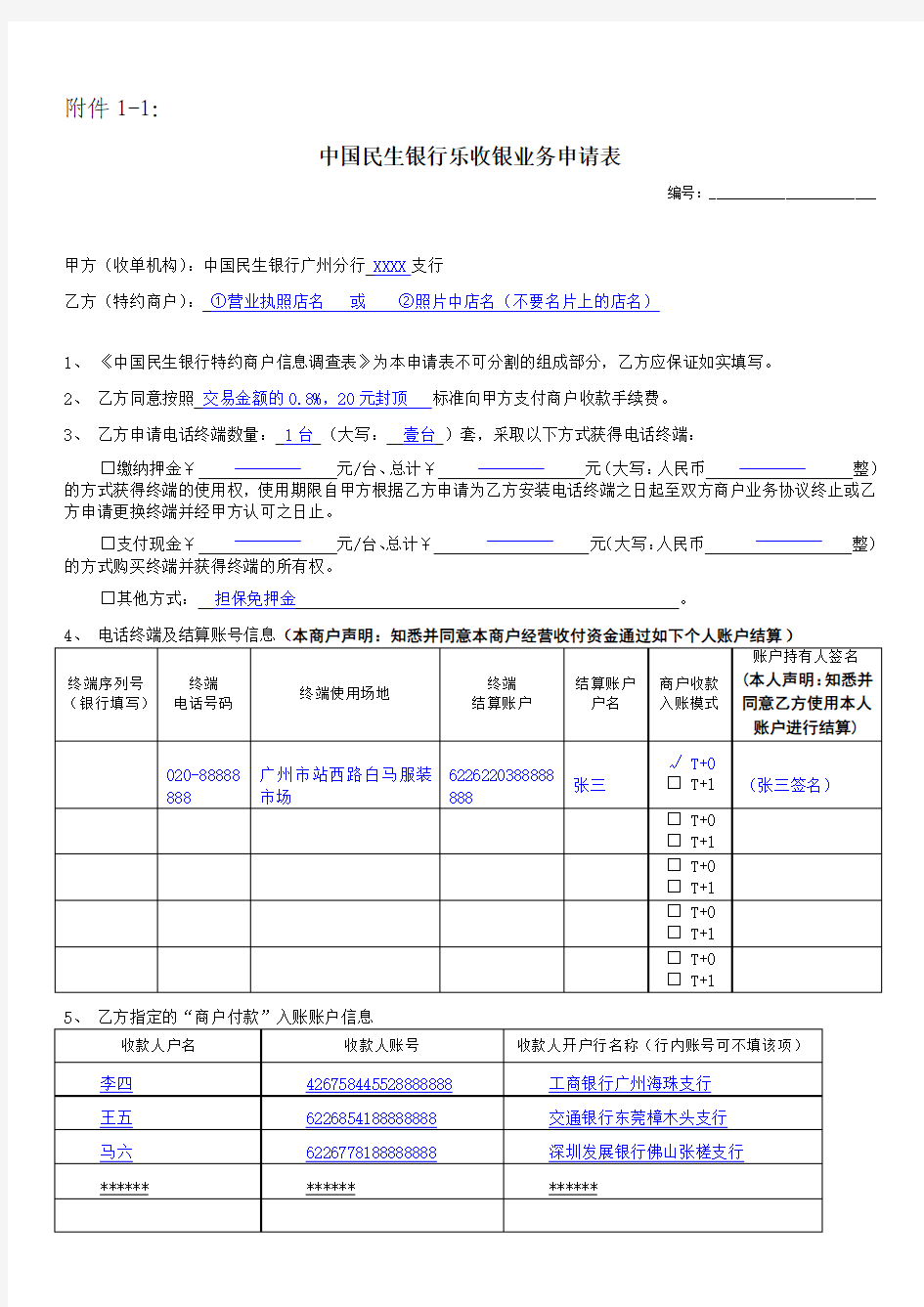 02.申请表填写模版(分行版)