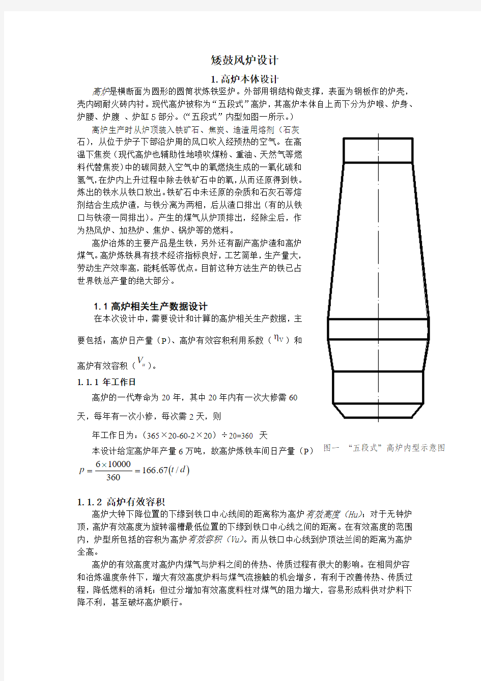 矮鼓风炉设计