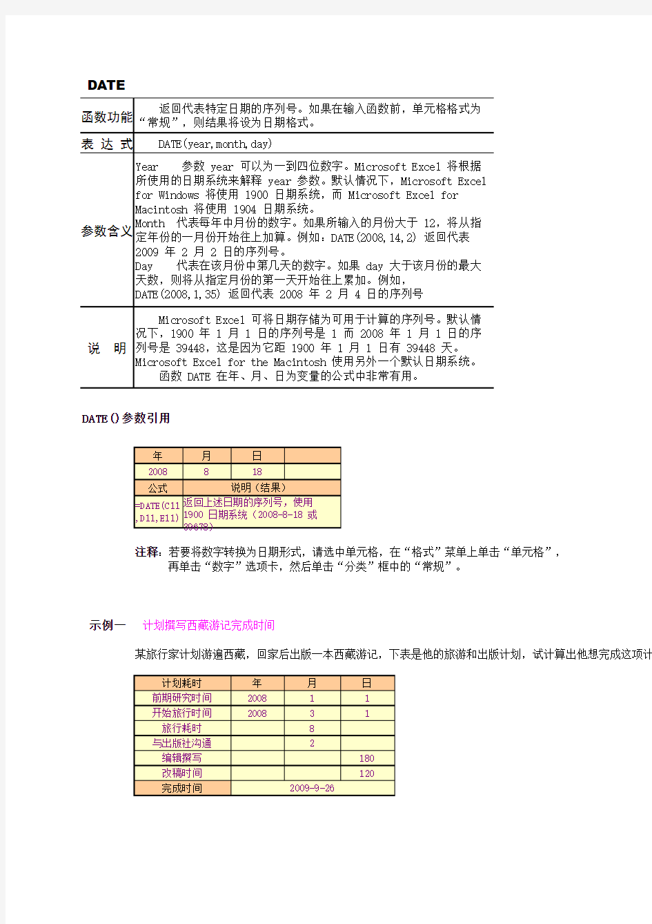 Excel日期与时间函数-DATE函数使用实例教程