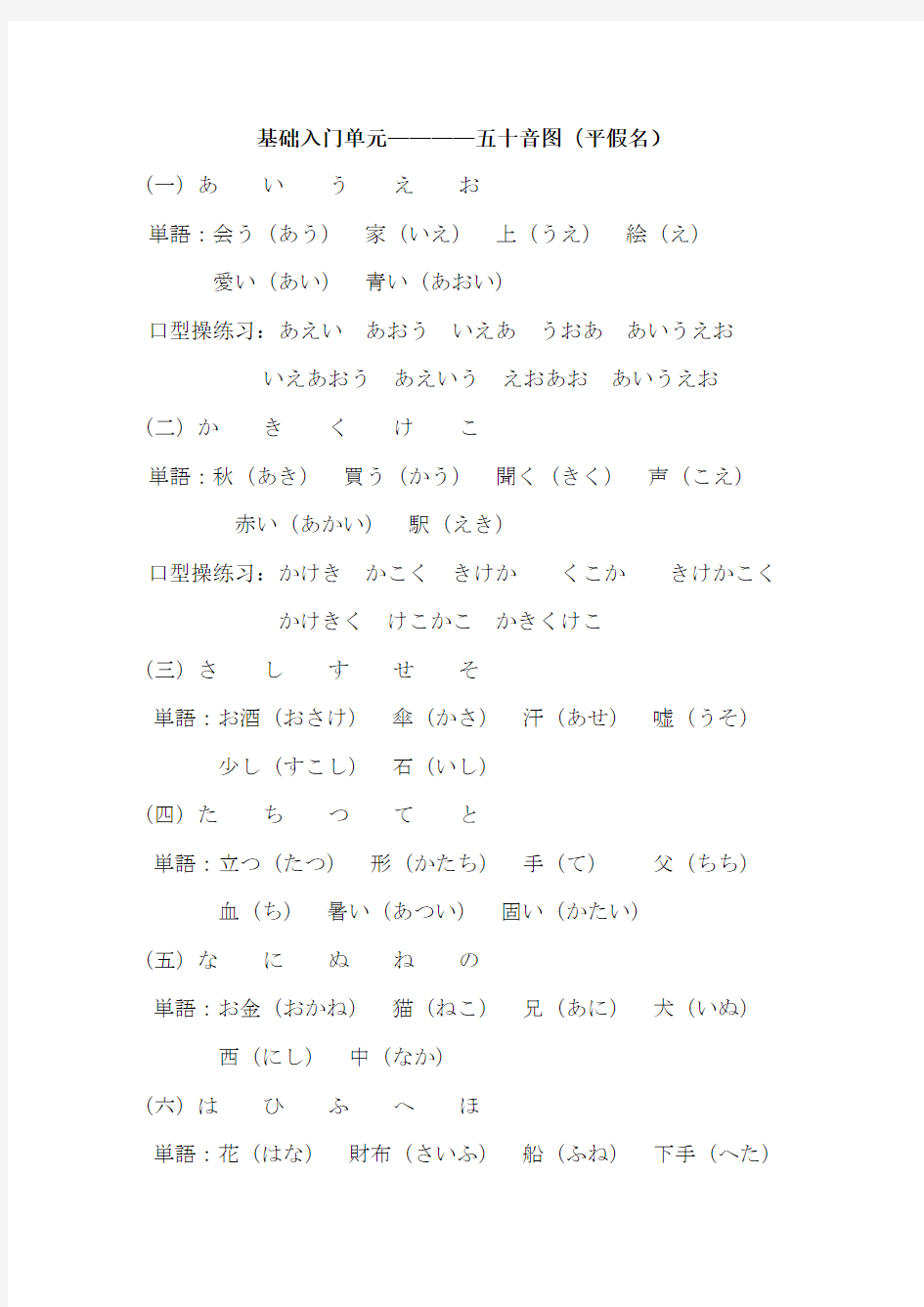 新编标准日本语上册学习笔记汇总整理