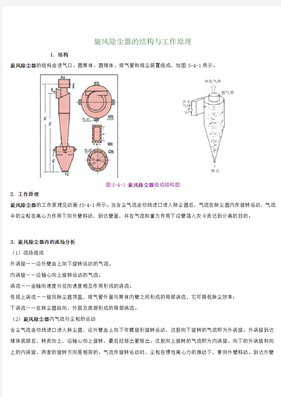 旋风除尘器的结构与工作原理(精)