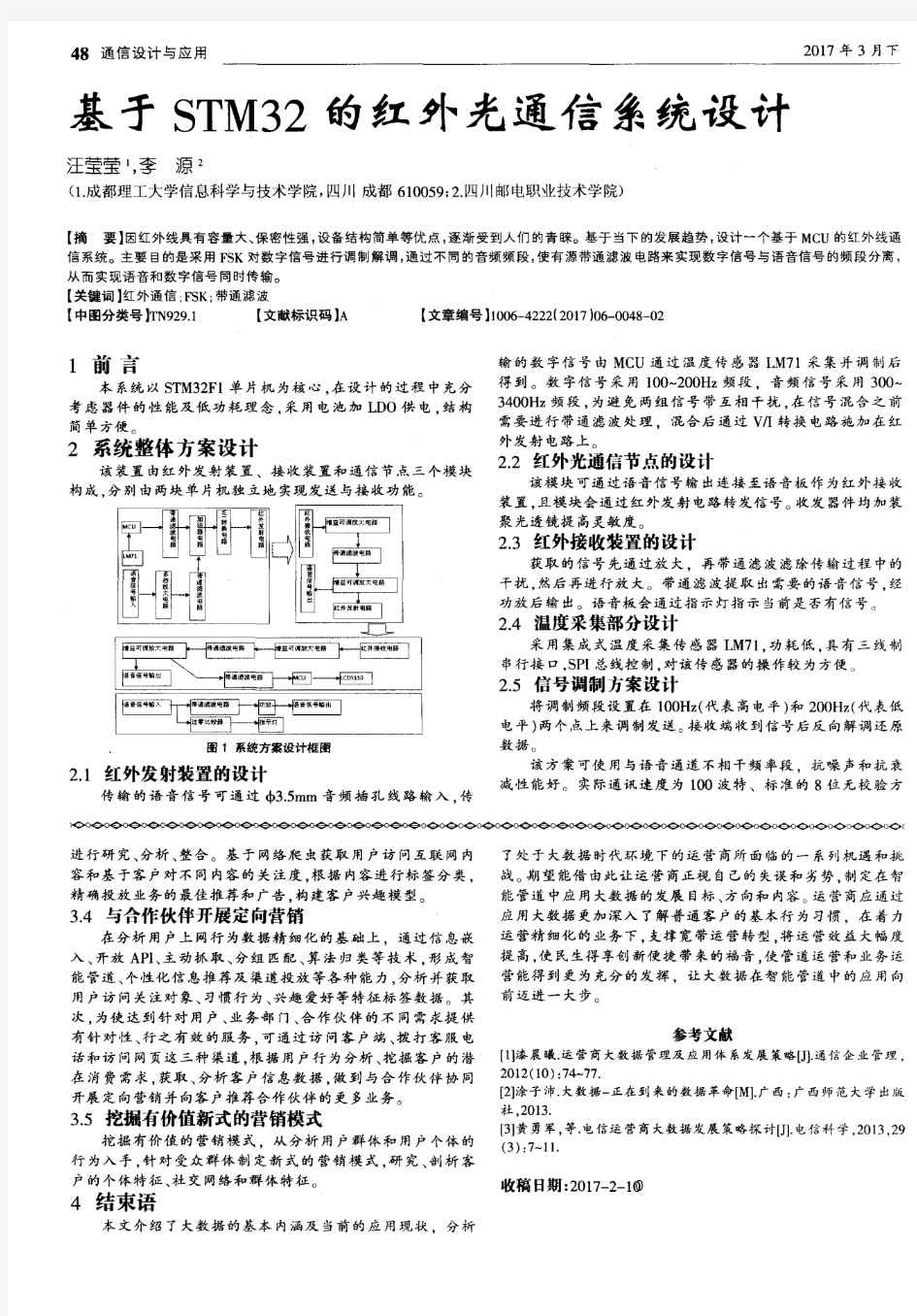 基于STM32的红外光通信系统设计