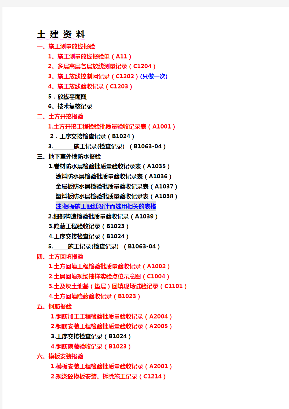 工程报验程序