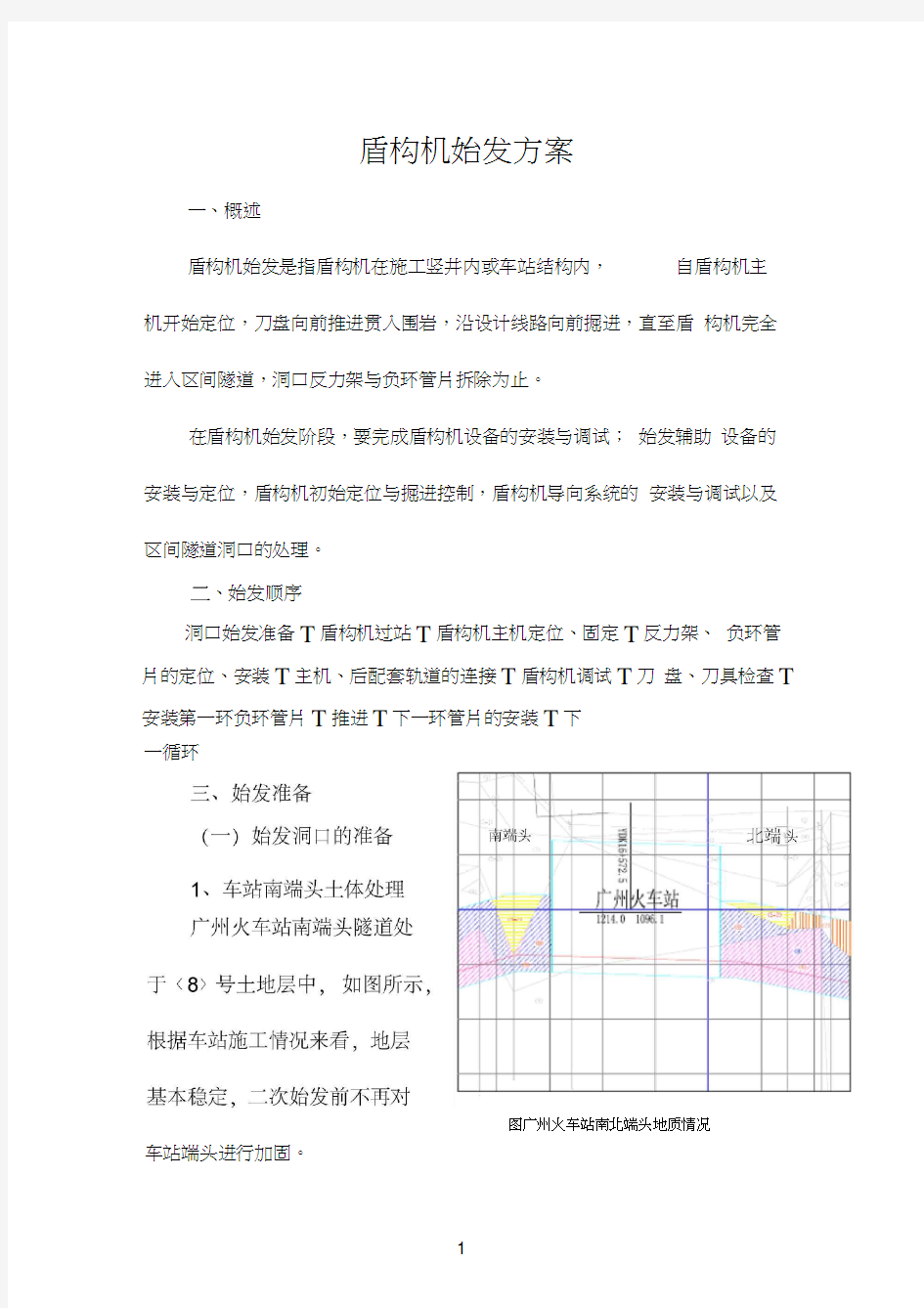 盾构机始发方案