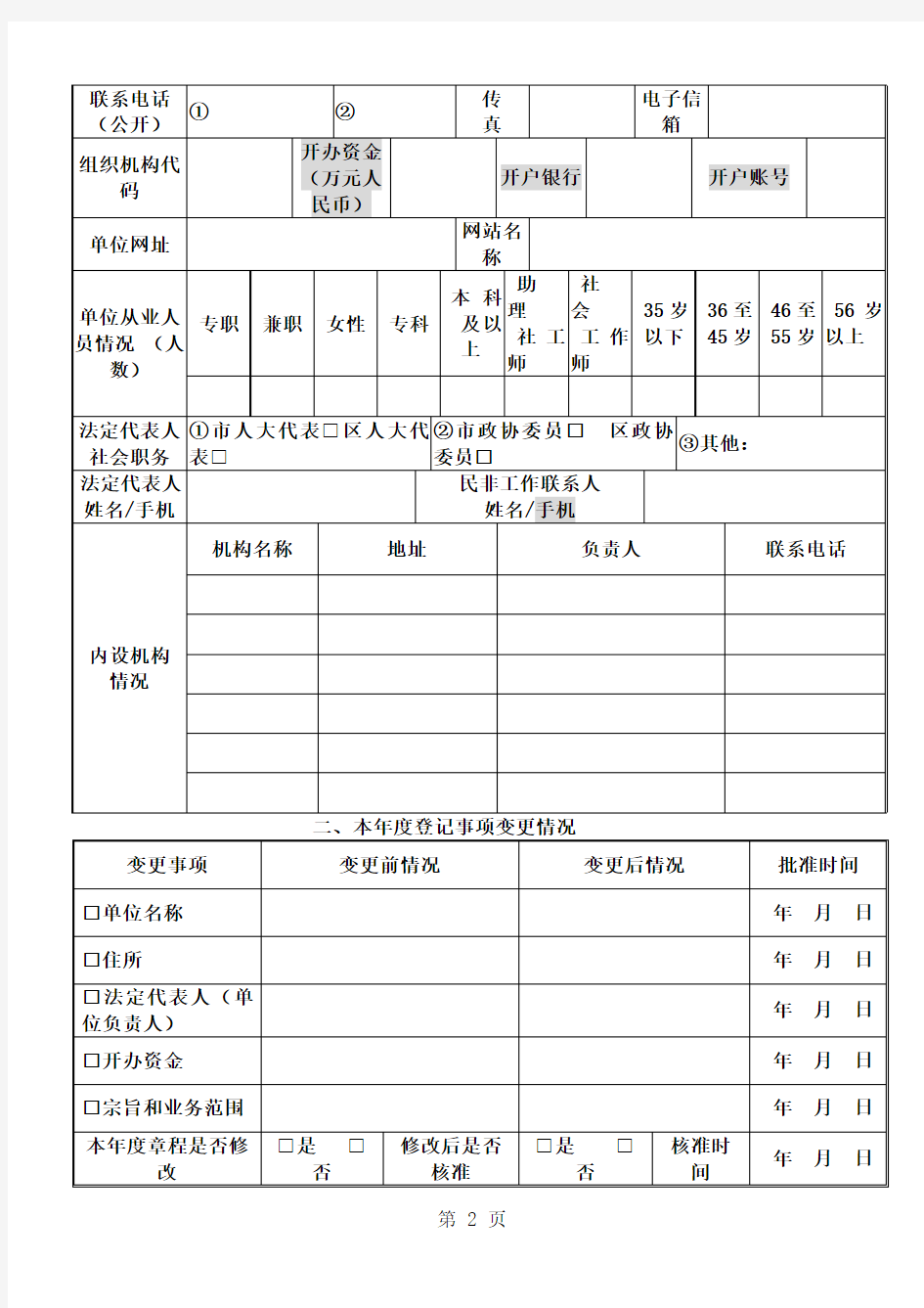 2019民办非企业单位年度检查报告书-13页文档资料