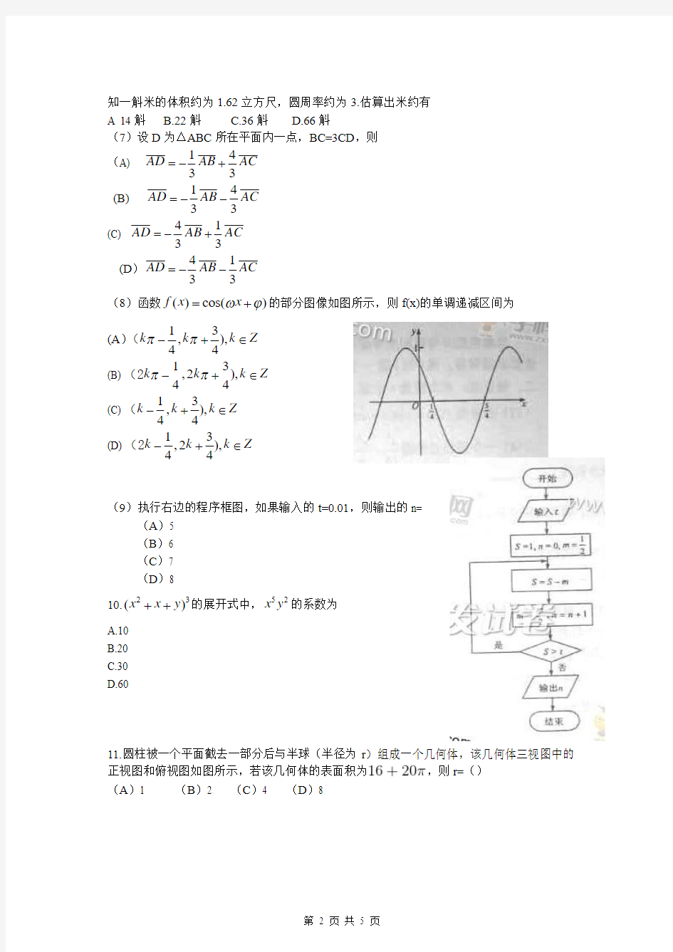 2015年全国高考数学新课标1理数(word版)