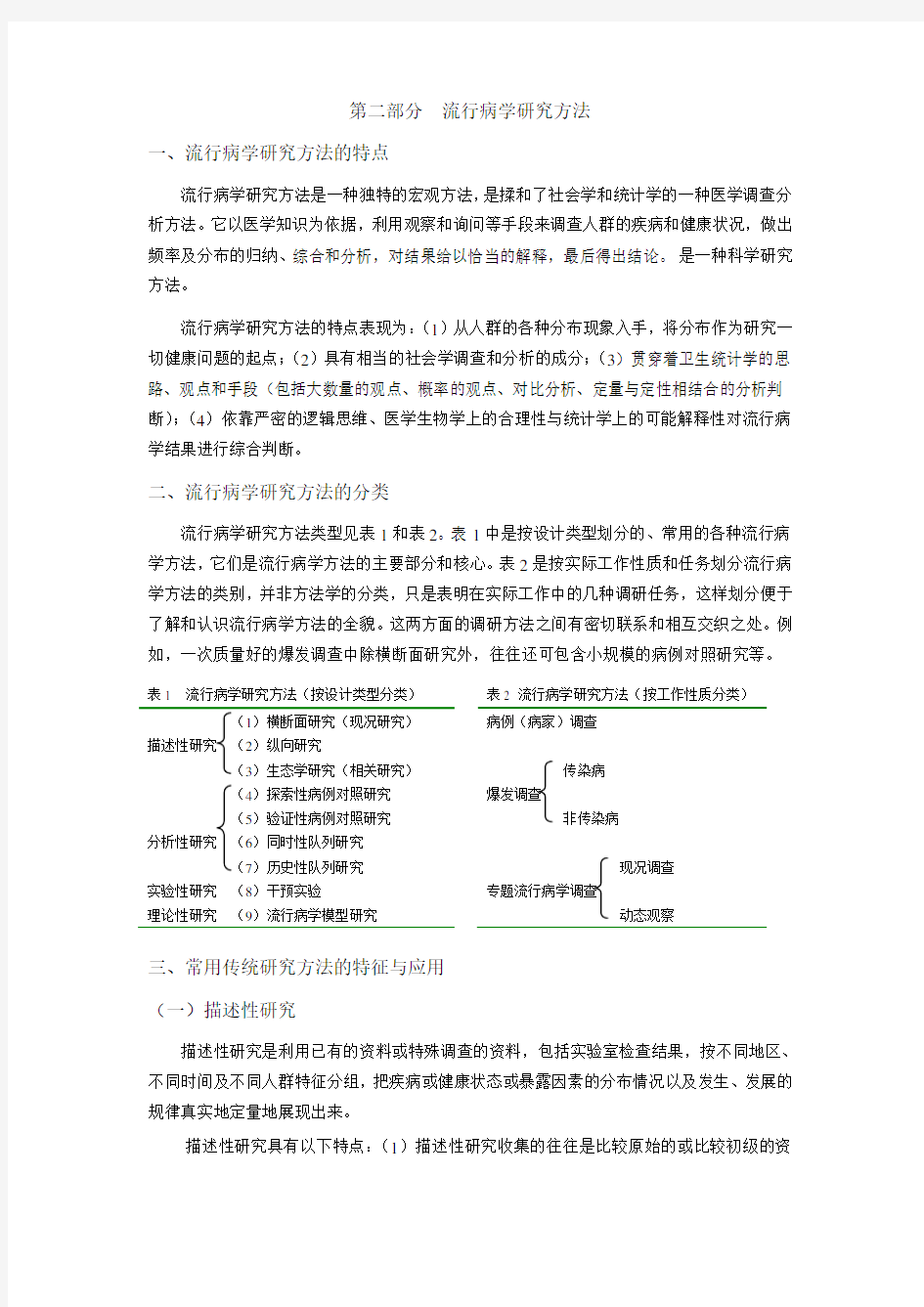 流行病学基本概念调查研究方法