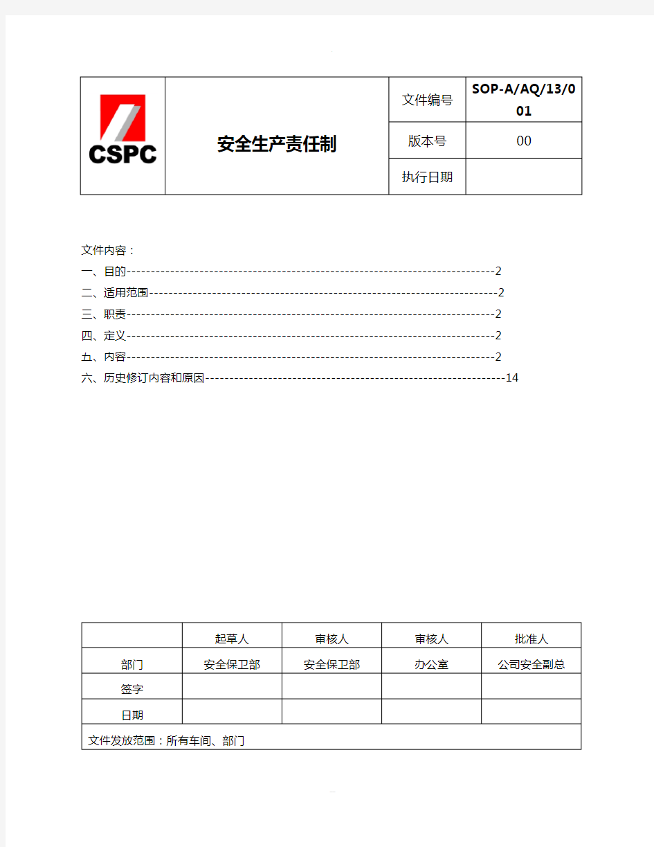 职业健康安全生产责任制(1)