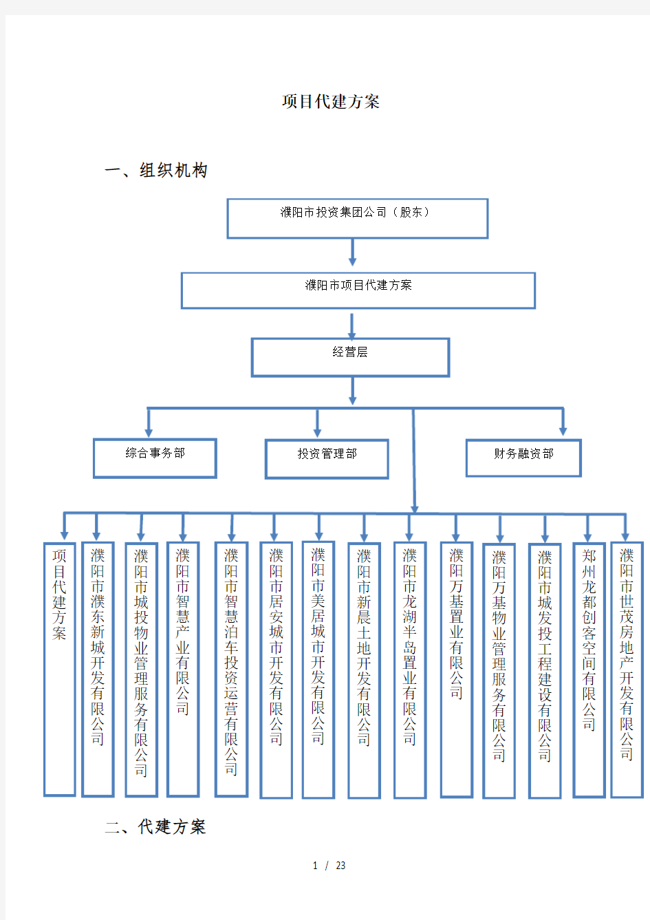 最新项目代建方案