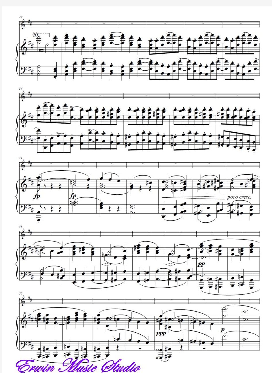 勃拉姆斯《D大调小提琴协奏曲》作品.77小提琴谱+钢琴伴奏谱1