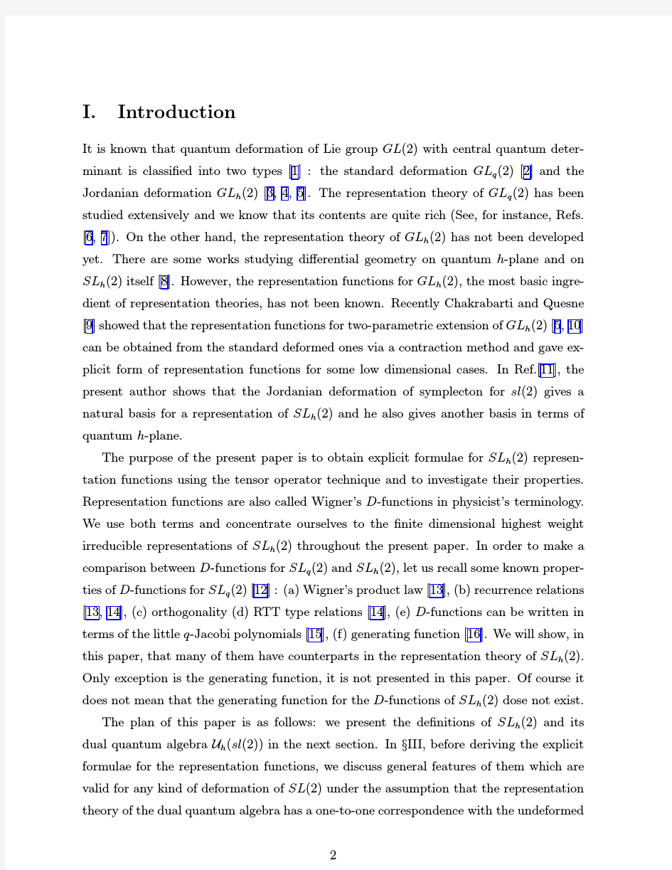 Representation Functions for Jordanian Quantum Group SL_h(2) and Jacobi Polynomials
