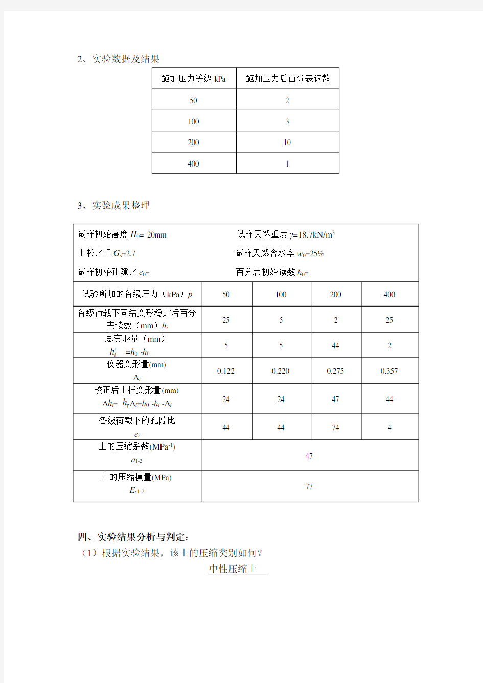 2015-大连理工大学网络教育学院道桥工程实验(二)实验报告(有答案)