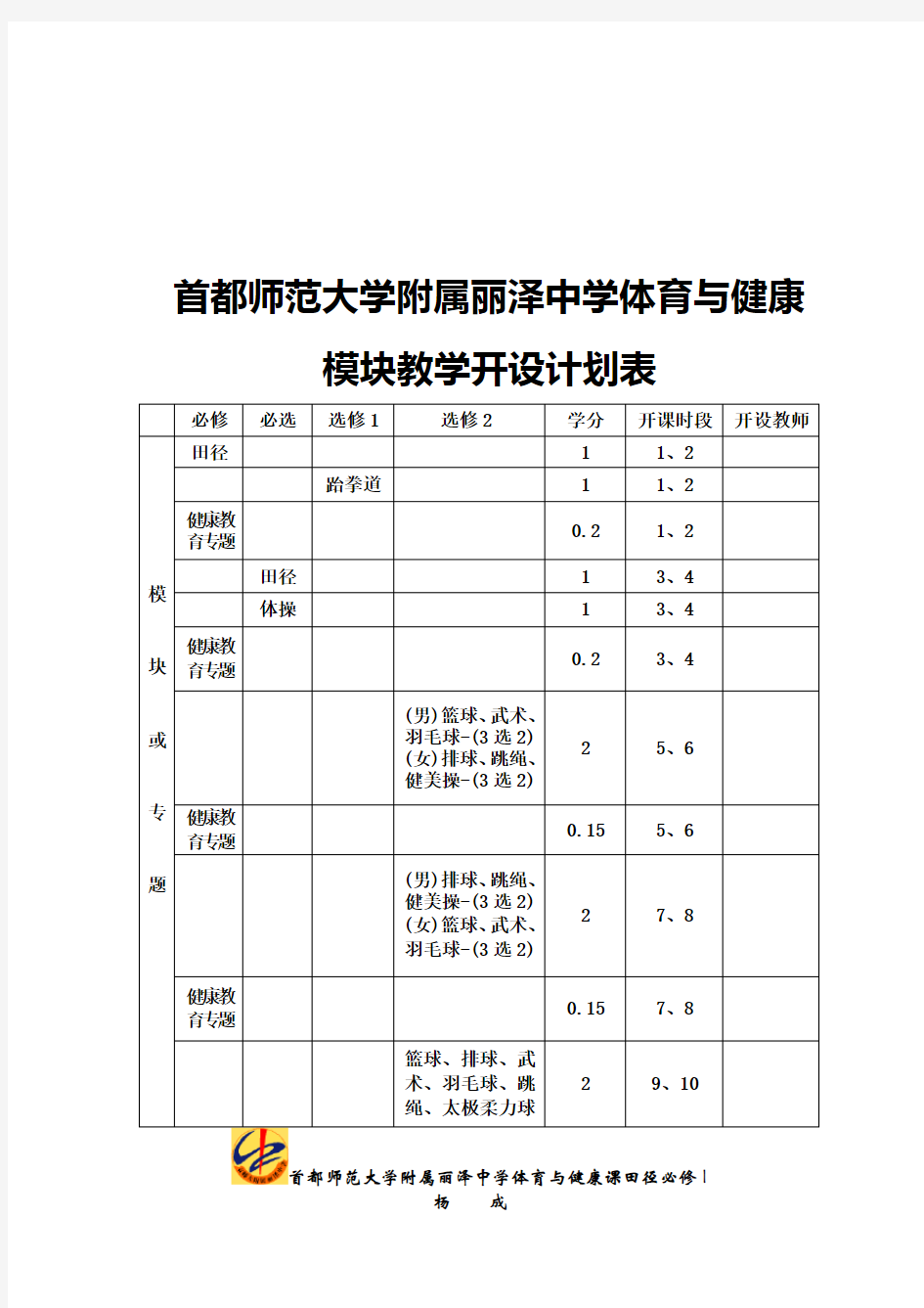 田径全套教案+教学设计