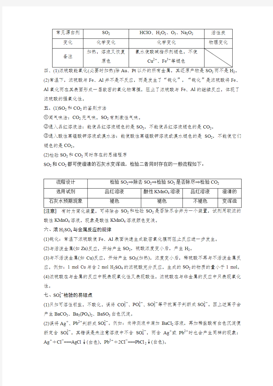 硫及其化合物题组训练带答案解答