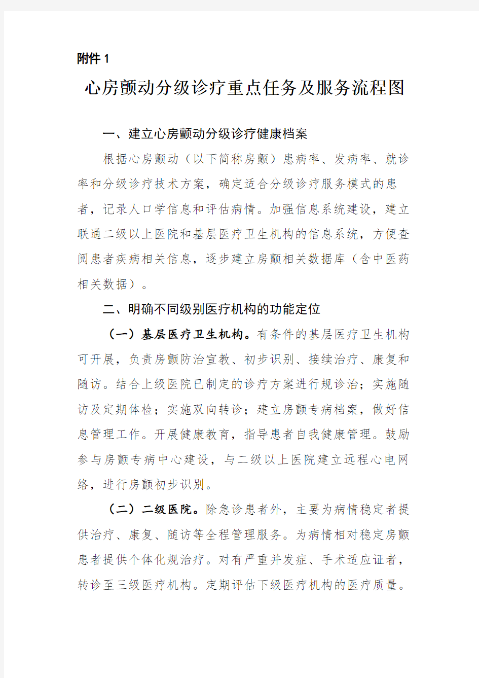 心房颤动分级诊疗技术方案