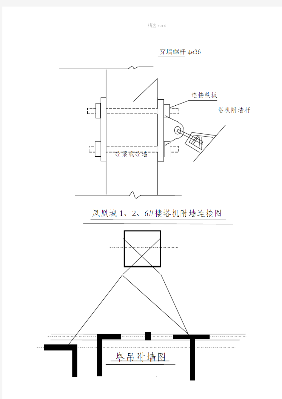 塔吊附墙图