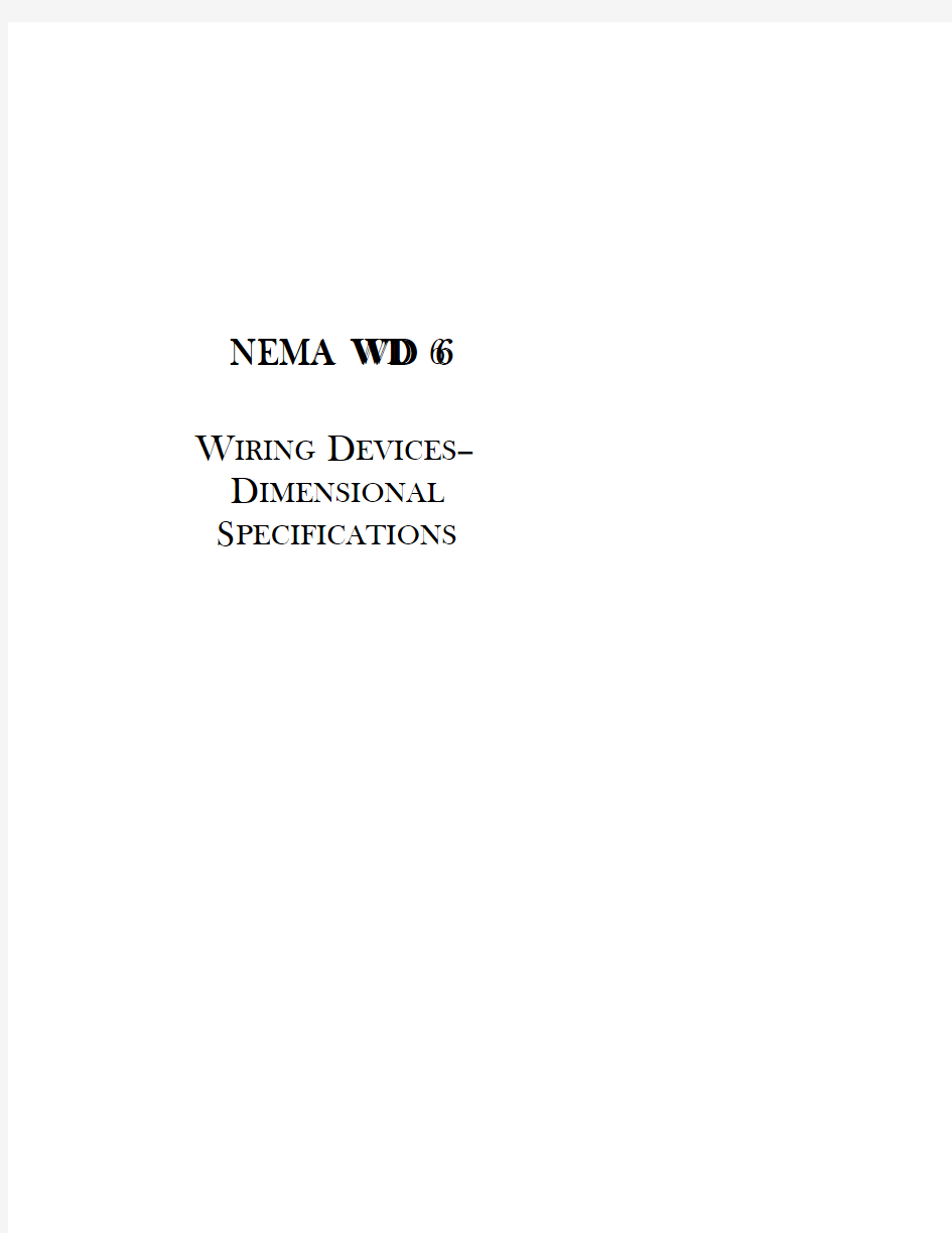 NWMA WD6-2002 wiring divice dimensional spec