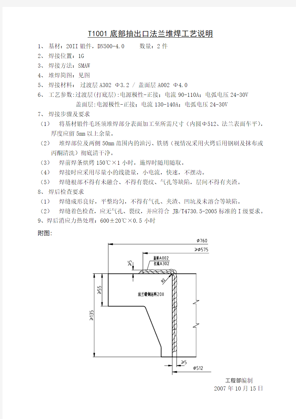 法兰堆焊工艺