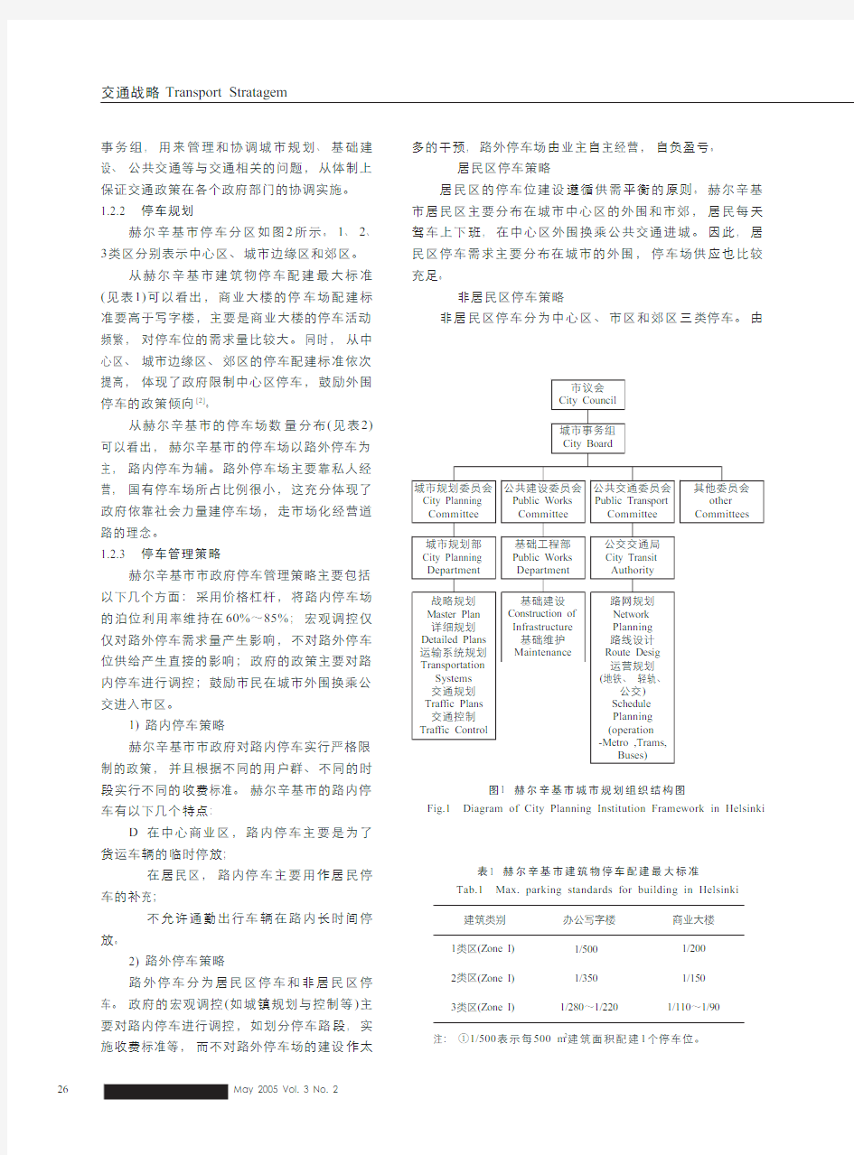 赫尔辛基市停车管理策略