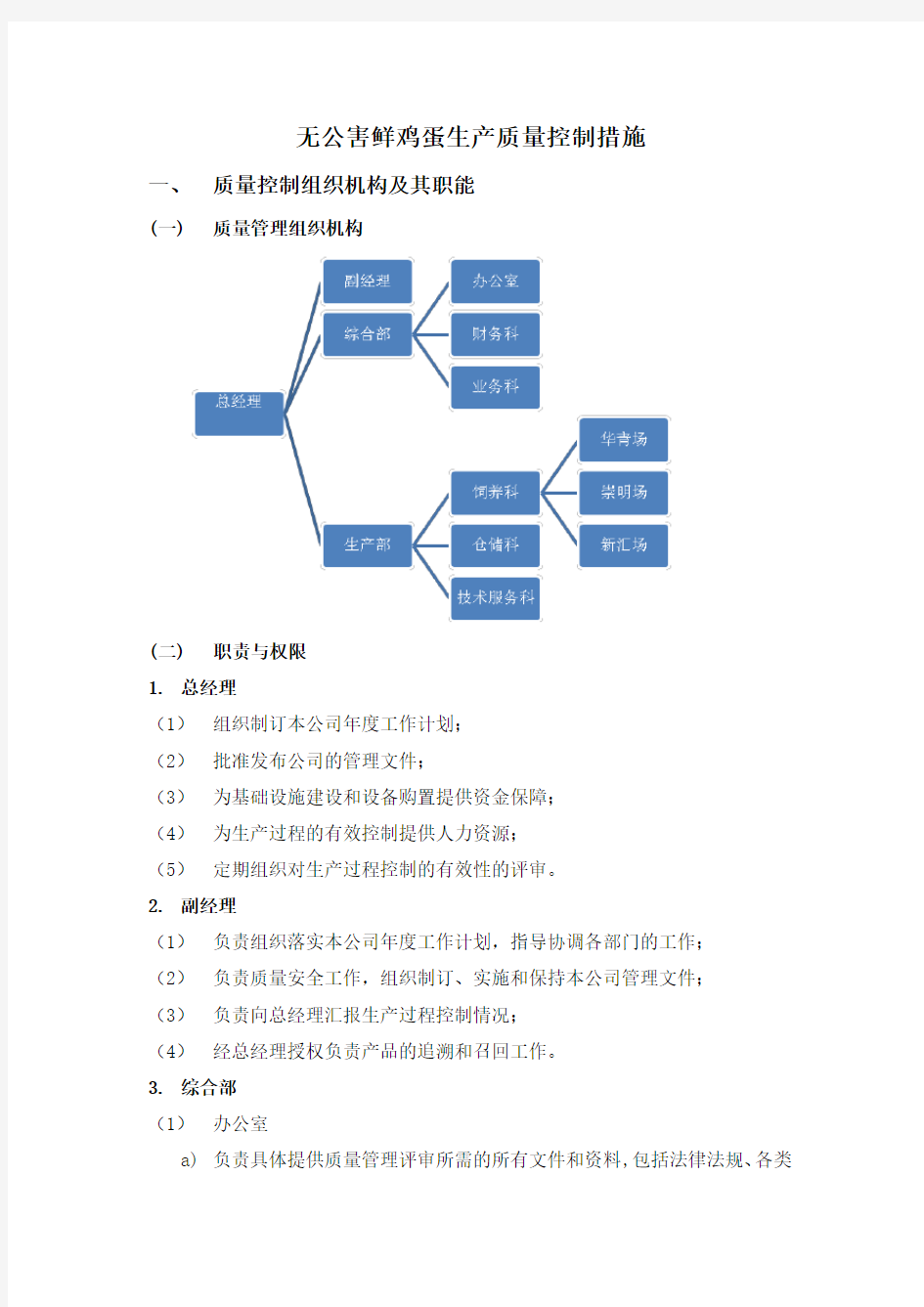 无公害鲜鸡蛋生产质量控制措施