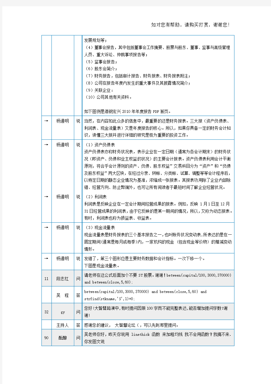 三大财务报表纵向对比分析