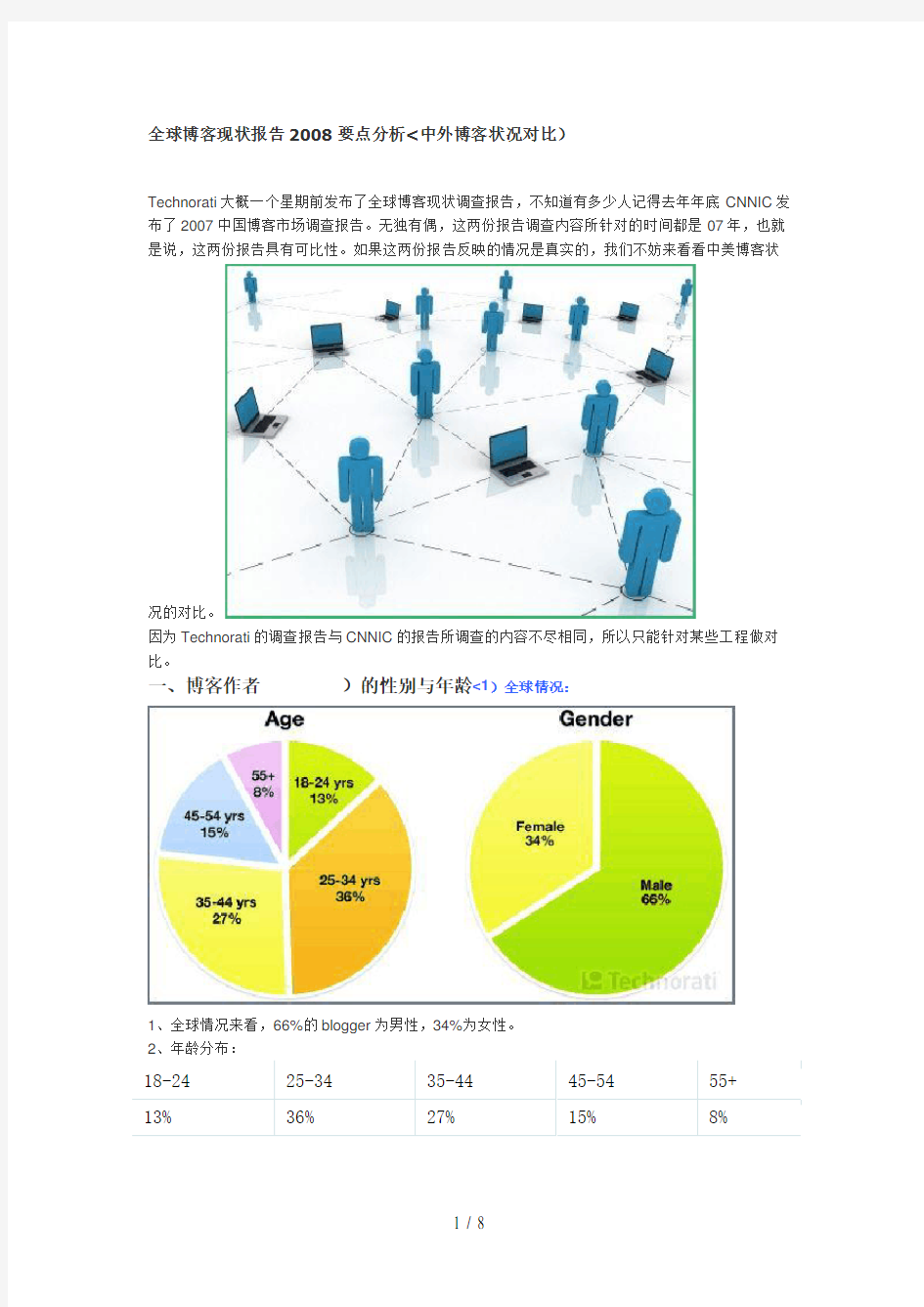 全球博客现状分析方案要点分析(中外博客状况对比)