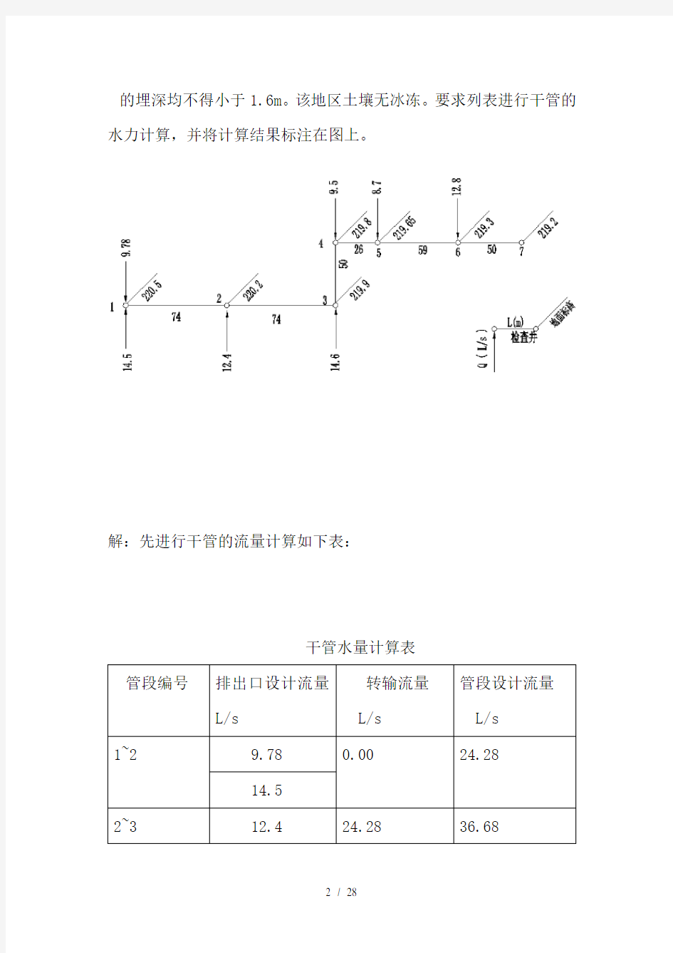 排水工程上册课后答案及例题