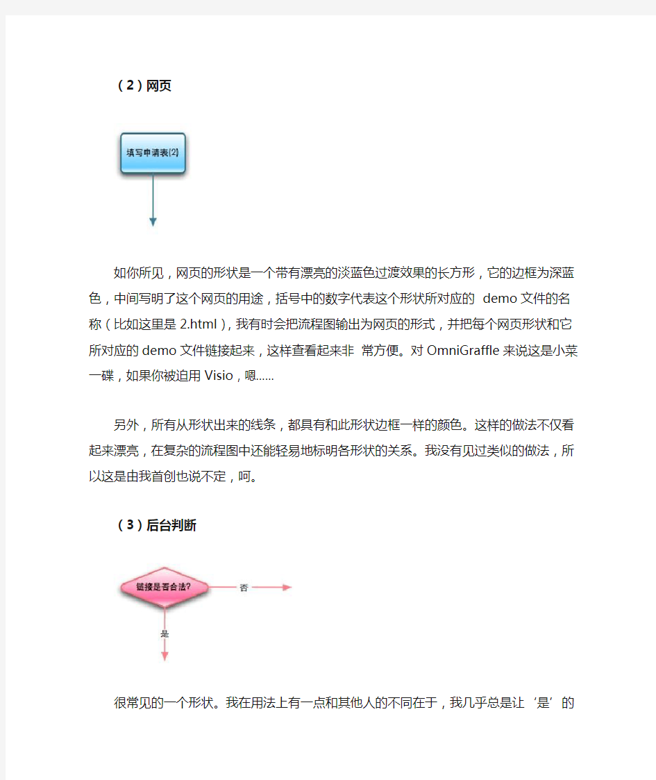 软件开发制作 - 使用Visio画流程图的一点心得