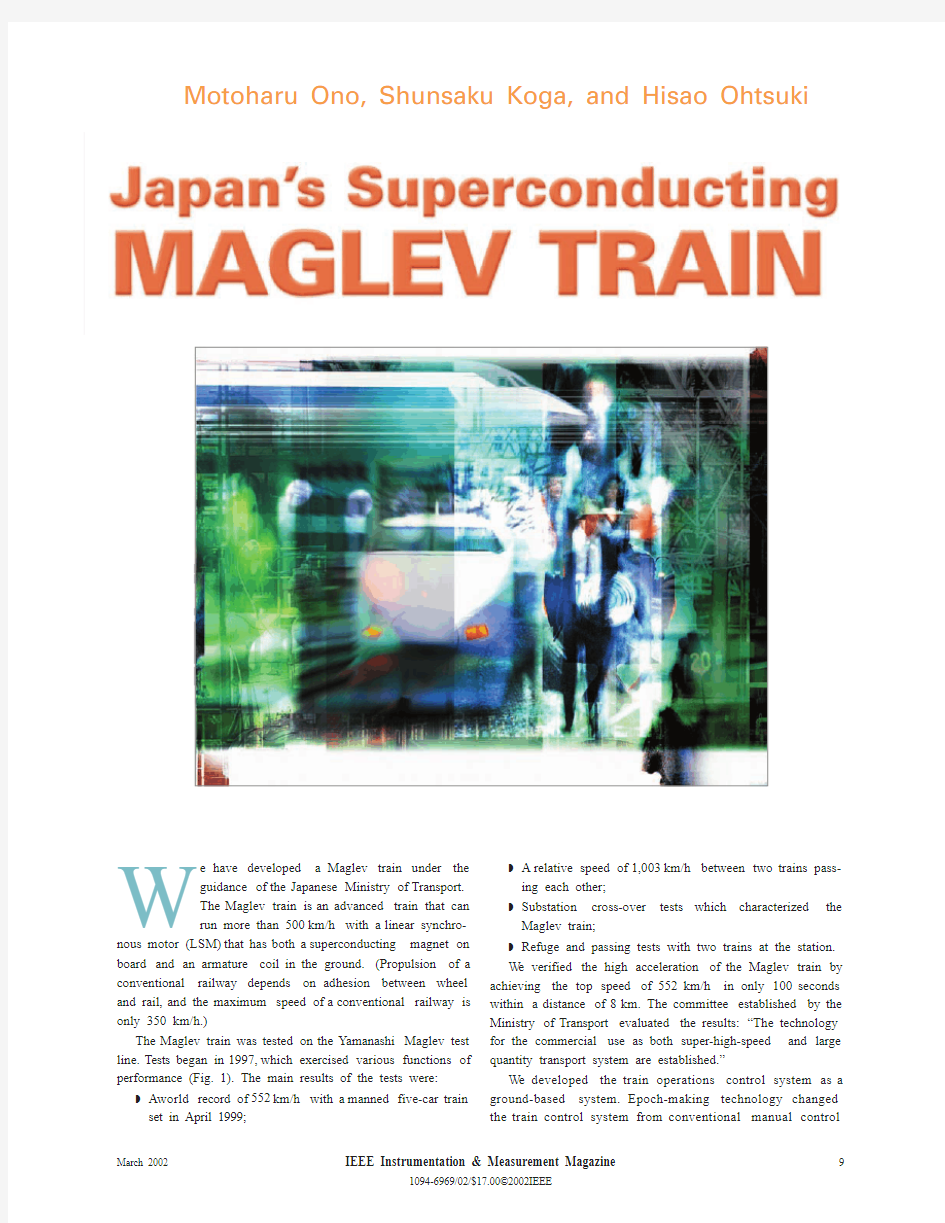 1. Japan's Superconducting Maglev Train