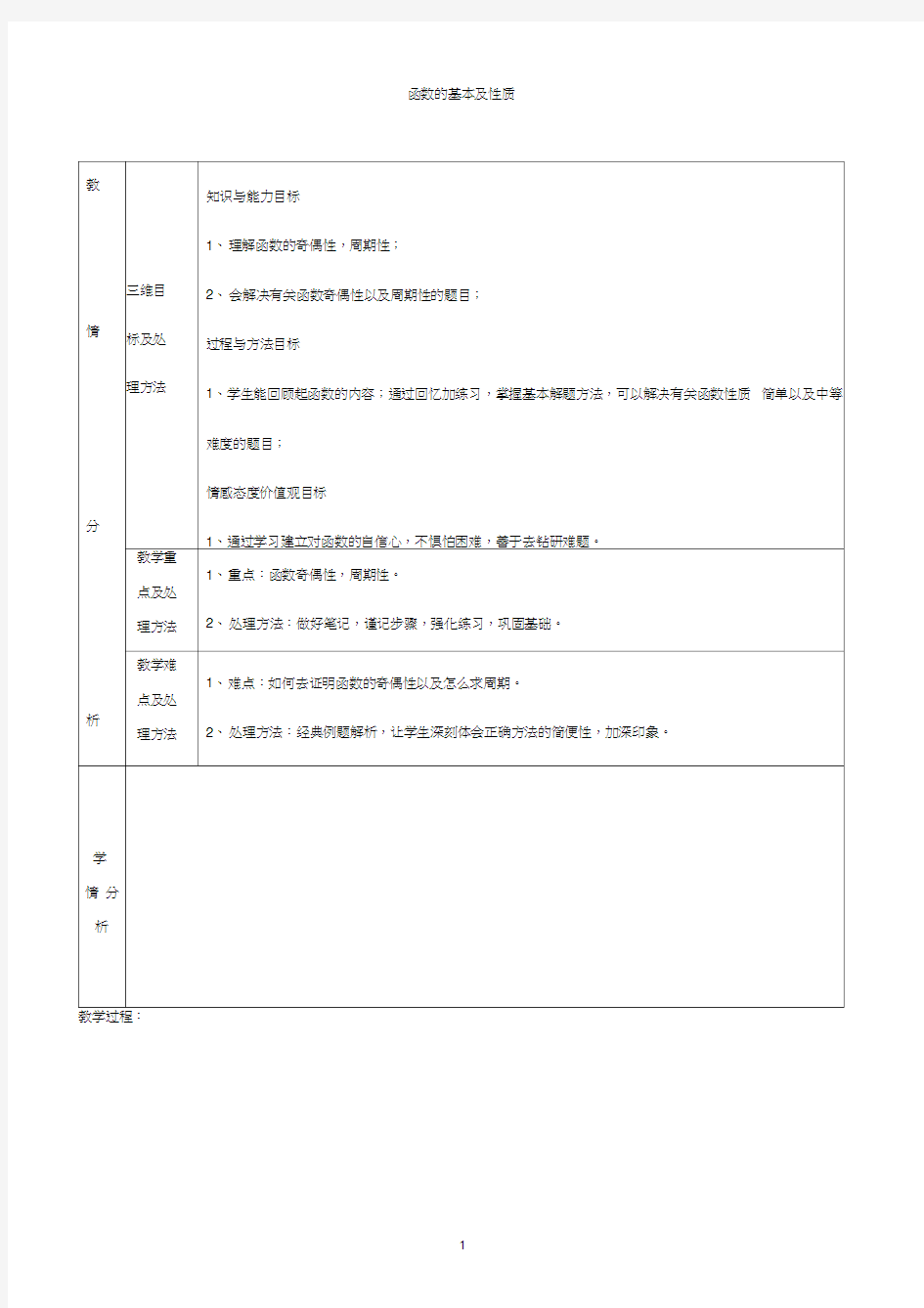 高中数学-函数的基本性质