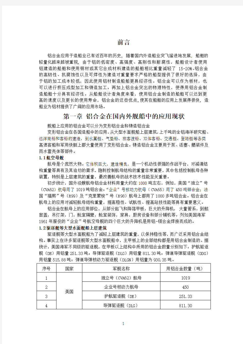 船舶用铝合金资料汇总