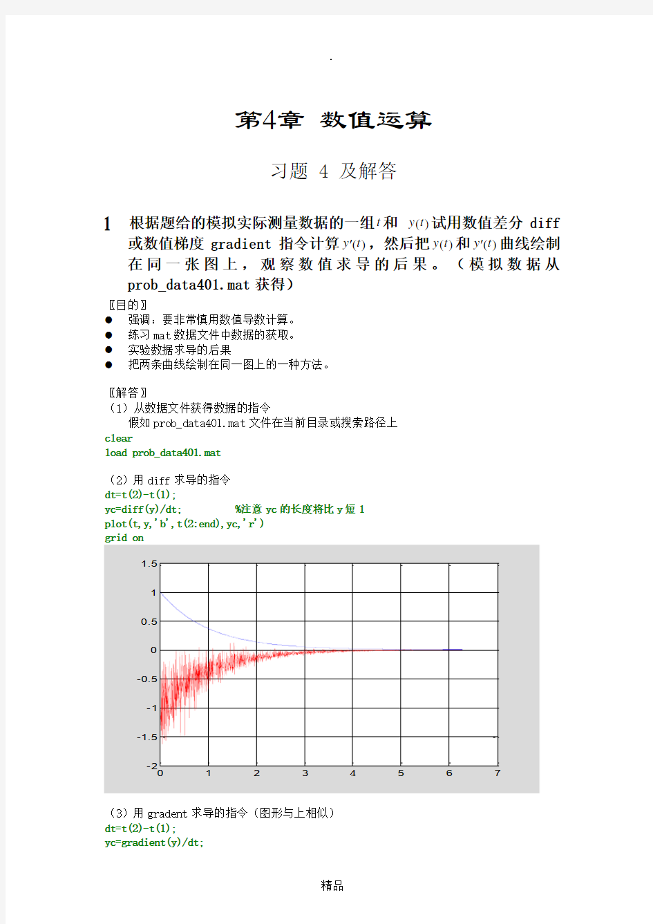 matlab课后习题答案第四章