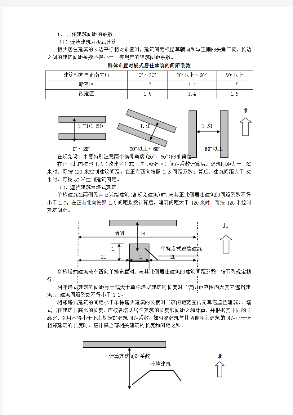 北京市建筑日照间距规定