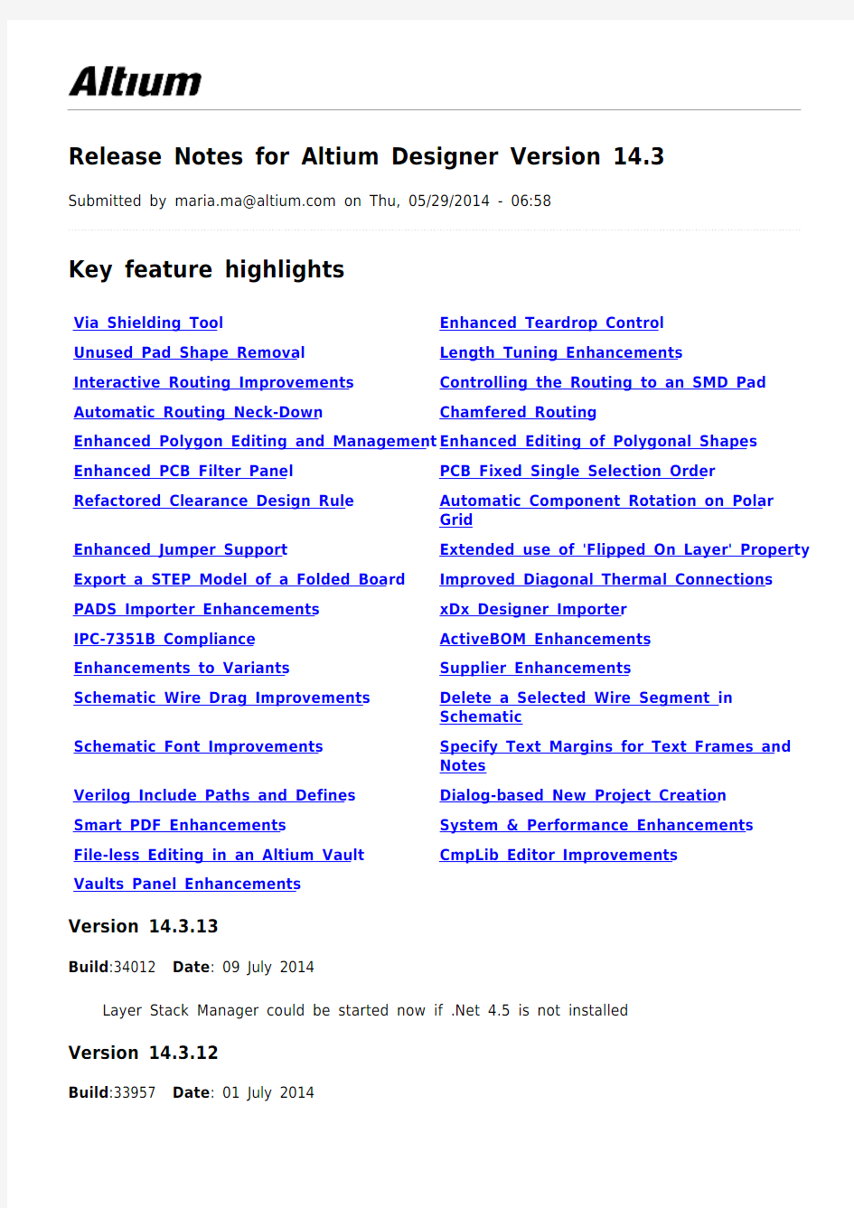 Release Notes for Altium Designer Version 14.3 - 2014-07-10