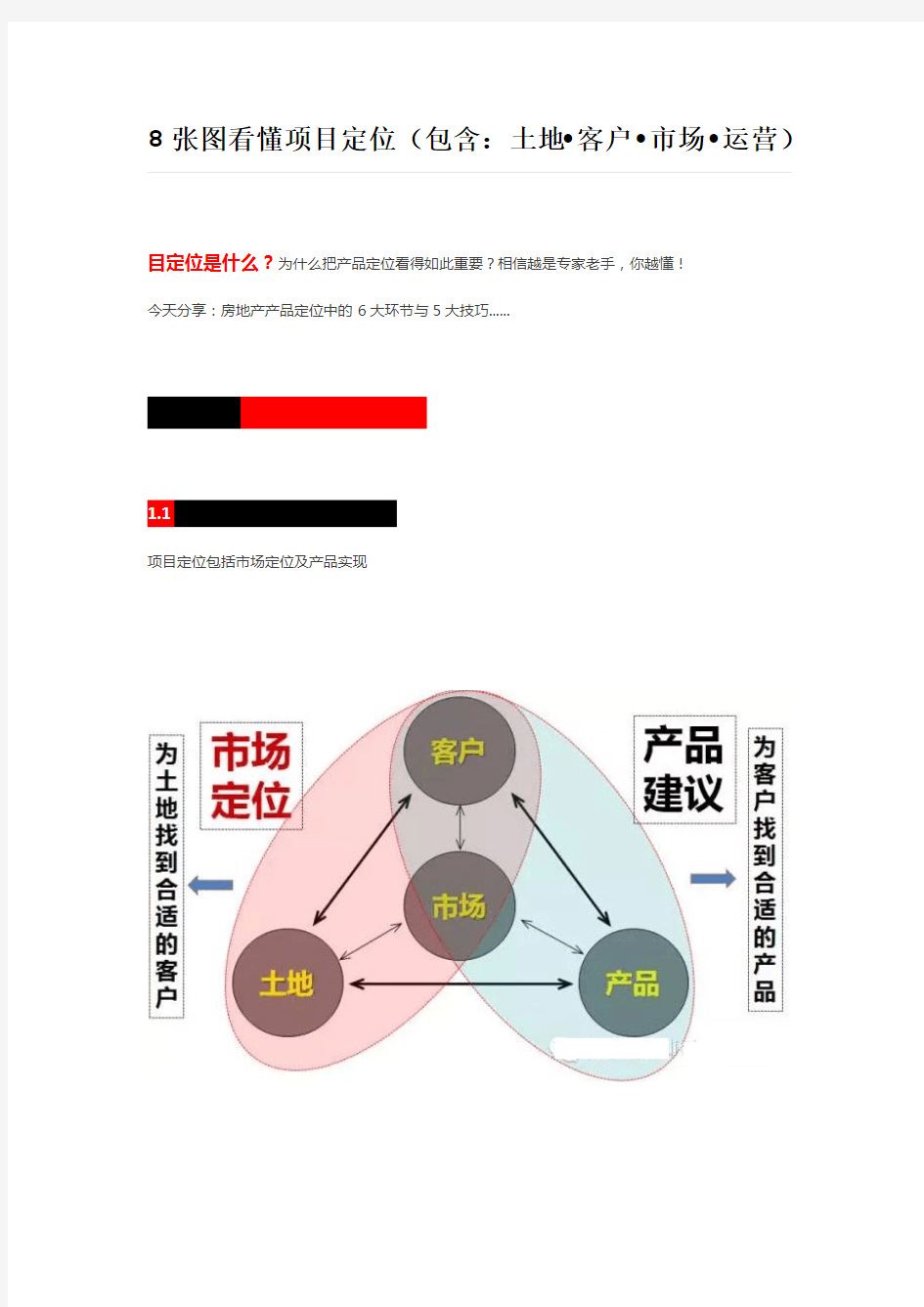 8张图看懂项目定位(包含：土地